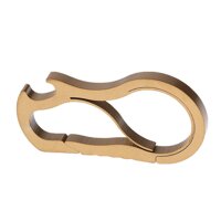 Stainless Steel Carabiner Keychain Water Bottle Buckle Hook 25KG Color Optional - Brassy