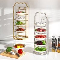 Stainless Steel Dish Storage Rack Kitchen Multi-Functional Table Multi-Layer Bowl Dish Side Dish Plate Storage Fantastic Dish Storage Rack BHLD TJOU