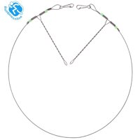 Stainless Steel Fishing Rigs Wire Leader Line Swivel Hooks Balance Bracket(Silver)-#1 - intl