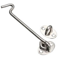 Stainless Steel Heavy Duty Cabin Hook and Eye Lock for Shed Gate or Garage Door (200 mm/8 inch)