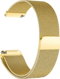 Stainless Steel Net Magnetic Adsorbtion Alternative Bracelet Band Wristband Strap for TicWatch C2 - Gold 20mm