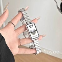 Stainlsss Dây Đeo Thép Cho Huawei Band 9 8 Kim Loại Không Đều Thay Thế Dây Đeo Tay correa Vòng Tay Cho Huawei Band 8 9 NFC