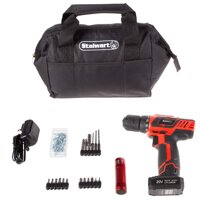 Stalwart - 75-PT1033 20V Cordless Drill with Rechargeable Lithium Ion Battery & 101 Piece Accessory Set - Portable Power Tool with Bits, Drivers & Bag