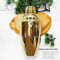 Standard Shaker Gold 550ml | Bình Lắc Shaker Inox Pha Chế Cocktail Chất Lượng Cao [HCM - Hàng sẵn - Hỏa tốc]