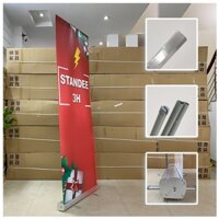 Standee cuốn nhôm giá rẻ 0.8x2m, standee cuộn, standee đứng | 3H