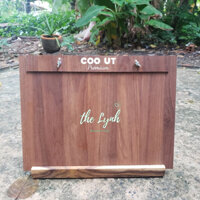 Standee Đế Gỗ Kẹp Menu Để Quầy - FREE KHẮC LOGO