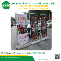 Standee đế nước/đế sắt kiểu cửa có thể gấp xếp được dùng để treo tấm poster quảng cáo