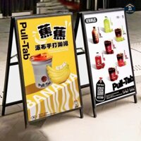 Standee Khung Sắt Chữ A Giá Rẻ, Standee Chân Sắt Ngoài Trời KT 60x90cm Chịu Được Gió To