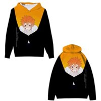 Star3 anime Haikyuuu Áo hoodie Tay Dài In Hình hinata shouyou 3d plus size