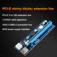 Starall PCI Express Thẻ Mạch PCI-E 6Pin 1X Đến 16X Mở Rộng Với Cáp Dữ Liệu USB 3.0 + Nguồn SATA dây Cáp