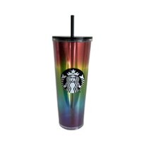 Starbuck Cốc Ống Hút Nhựa Trong Suốt Hai Lớp Cốc Ống Hút Tái Sử Dụng 700Ml