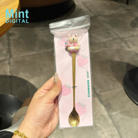 Starbucks Bộ Đồ Ăn Gấu Thép Không Gỉ Dài Tay Trộn Thìa Dễ Thương Gấu Quản Lý Sáng Tạo Món Tráng Miệng Thìa Cà Phê Cốc Phụ Kiện