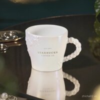 Starbucks Cup Coffee Treasure Series White Fritillaria Pearl Coffee Flower Tinh tế Cốc để bàn