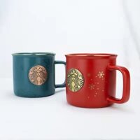 Starbucks Men Cup Đồng Huy Chương Cốc Bông Tuyết Kỷ Niệm Giáng Sinh Lễ Kỷ Niệm Cặp Đôi Phong Cách Ngày Lễ Tình Nhân Cà Phê Cặp Đôi Cốc