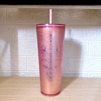 [STARBUCKS US] - LY NHỰA HOLIDAY 22 FOX ROSE GOLD SOFT TOUCH COLD CUP 24oz