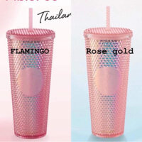 [STARBUCKS VN] - LY NHỰA STUDDED TWINKLE ROSE GOLD COLD CUP 24oz