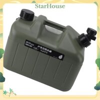StarHouse Bình đựng nước cắm trại 10L Dung tích lớn ô tô hình vuông màu xanh lá cây có vòi