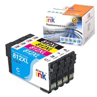 starink Remanufactured Ink Cartridge Replacement for Epson 812 XL 812XL T812 T812XL for Workforce Pro WF-7840 WF-7820 EC-C7000 Printer, (Black Cyan...