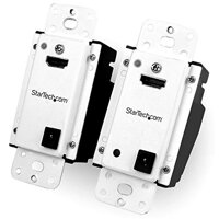 StarTech.com Wall Plate HDMI over CAT5 Extender with Power Over Cable - 1080p - 165ft (50m) - 1 Input Device - 1 Output Device - 165 ft Range - 4 x...