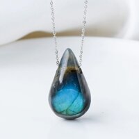 Stat Mặt Dây Chuyền Vòng Cổ Hình Giọt Nước Mặt Dây Chuyền Chokers Vòng Cổ Đá Mặt Trăng Làm Tay Trang Sức Nữ Vòng Cổ Cho Nữ