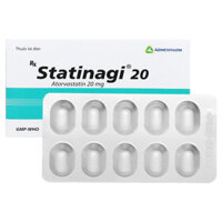Statinagi 20mg điều trị phòng ngừa bệnh tim mạch, phòng ngừa biến chứng bệnh tim mạch