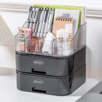 Stationery Storage Box Drawer Type Desktop Transparent Pen Holder Dressing Table Student Skincare Organizer Box Multi-layer Storage Rack EXSP