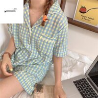 Stationerystudio Bộ Đồ Ngủ Tay Ngắn, Bộ Đồ Ngủ Kẻ Sọc Màu Kẹo, Thời Trang Rời Váy Ngủ Áo Thun Quần Short Váy Ngủ Bé Gái