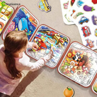 Stationwa 1 Bộ Sách Tay Cho Bé, Tranh Nước Doodle Đồ Chơi Vẽ Bận Rộn Cho Bé, Sách DIY Không Lộn Xộn DIY Nhận Thức Sớm Cho Bé Montessori Sách Trẻ Em