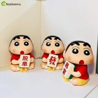 Stationwa Crayon Shin-chan Piggy Bank, Hộp đựng tiền tiết kiệm mạt chược Shin chan, Quà tặng sinh nhật Mô hình nhân vật lớn Phim hoạt hình Crayon Shin-chan Hộp lưu trữ Đồ trang trí ô tô