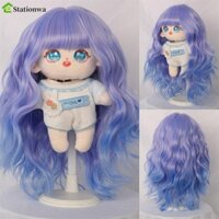 Stationwa Tóc Giả Búp Bê Cotton 20cm, Màu Gradient Thủ Công Búp Bê Sang Trọng Tóc Xoăn Dài Tóc Giả, Búp Bê Cotton Tóc Giả Màu Đen Ngọt Ngào Nhiều Màu Sắc 20cm Búp Bê Cotton Tóc Cô Gái Quà Tặng