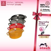 Staub - Nồi gang phủ men oval cao cấp sang trọng - 27cm ( nhiều màu )