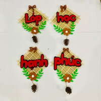 Steam lớp học hạnh phúc được làm từ bìa, bao bố và nan tre