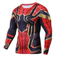 Steel spider-man 3 printed fashion sports long-sleeved t-shirt nam