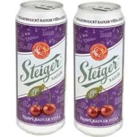 Steiger Radler Tmavy 0,0% vol vị anh đào lon tím 500ml