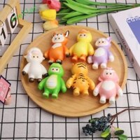 Stellartech 9 Chiếc Yuanmeng Bóp Đồ Chơi, Đồ Chơi Pinch Phục Hồi Chậm Hoạt Hình Fidget Đồ Chơi, Thú Vị Nhào Mềm PU Yuanmeng Búp Bê Hoạt Hình Trò Đùa Thực Tế