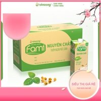 (STGR) (10 hộp x 1 Lít) Thùng Fami Nguyên chất - Sữa đậu nành Vinasoy