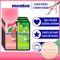 (STGR) Combo 6 Kẹo ngậm không đường Mentos Hương Đào/Nho Bạc Hà (6 hộp nhựa)