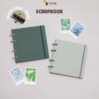 [STHM CT] - Scrapbook dán ảnh khoen còng có thể refill thêm giấy - Ruột giấy 250gsm