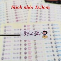 Stick / Nhãn Vở decal in mực dầu