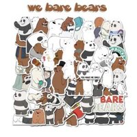 Sticker 3 gấu đáng yêu Cắt Sẵn Hình Dán Trang Trí Mũ Bảo Hiểm Laptop Điện Thoại Ván Trượt Sổ tay Notebook - 50 thường