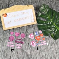 Sticker 3D dán điện thoại laptop BTS BT21 GOT7 Wanna one Blackpink Nine percent