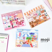 Sticker bảng MJ Animal happy time sáng tạo