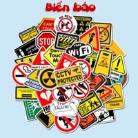 Sticker biển báo Cắt Sẵn Hình Dán Trang Trí Mũ Bảo Hiểm Laptop Điện Thoại Ván Trượt Sổ tay Notebook - 10 chống nước