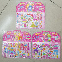 Sticker búp bê thời trang mặc quần áo cho bé gái