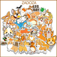 Sticker Corgi decal dán laptop , điện thoại hình dán trang trí - Decal thường - Set 20 hình