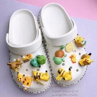 Sticker crocs Shoe Decoration for crocs đế cao12 Chiếc Giày Crocs Nam Nữ Hình Pikachu 3D Charms | Dép Crocs Jibbitz Thiết Kế Độc Đáo Thời Trang Cao Cấp