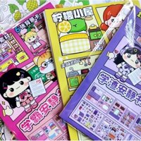 Sticker cuốn sách trang trí 3d 021