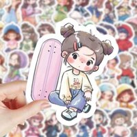 sticker cute 100 tấm 1k hình dán sticker 200 phim hoạt hình q phiên bản nhân vật cô bé dán trang trí dễ thương instagram minh họa giá trị cao điện thoại di động dán trẻ em
