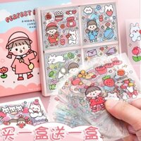 sticker cute Bộ 100 Miếng Dán Trang Trí Họa Tiết Hoạt Hình Dễ Thương