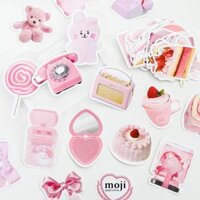 Sticker đa năng dán vali không thấm nước Life sweet colorful pattern set65